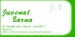 juvenal barna business card